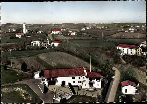 Ak Arbonne Pyrénées Atlantiques, Quartier Diharcenia, Luftbild