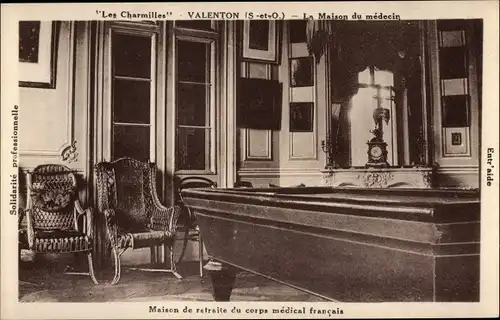 Ak Valenton Val de Marne, La Maison de medecin, Les Charmilles, La Salle de Billard