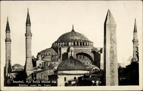 Ak Konstantinopel Istanbul Türkei, Exterieur mosquee Ste. Sophie