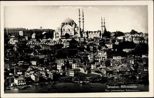 Ak Konstantinopel Istanbul Türkei, Vue panoramique Sulemaniyee