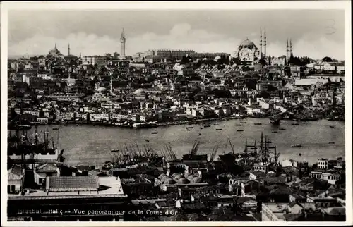 Ak Konstantinopel Istanbul Türkei, Vue panoramique de la Corne d'Or