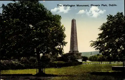 Ak Dublin Irland, The Wellington Monument, Phoenix Park