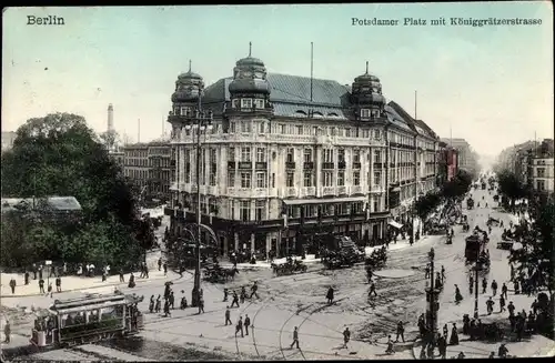 Ak Berlin Tiergarten, Fürstenhof am Potsdamer Platz, Königgrätzer Straße