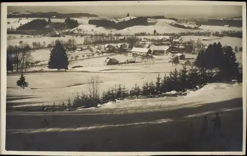 Ak Großholzleute Isny im Allgäu, Deutsche Ski Meisterschaft 1924, Wintersportplatz am Schwarzen Grat