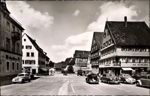 Ak Gaildorf am Kocher Württemberg, Marktplatz, Geschäft Fr. Markert