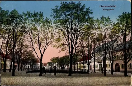 Ak Germersheim am Rhein, Königsplatz