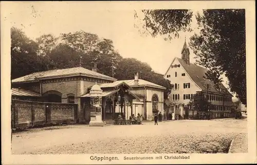 Ak Göppingen in Württemberg, Sauerbrunnen, Christofsbad
