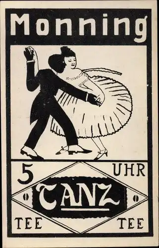 Ak Duisburg im Ruhrgebiet, Monning im Duisburger Walde, 5 Uhr Tanztee, Tanzpaar