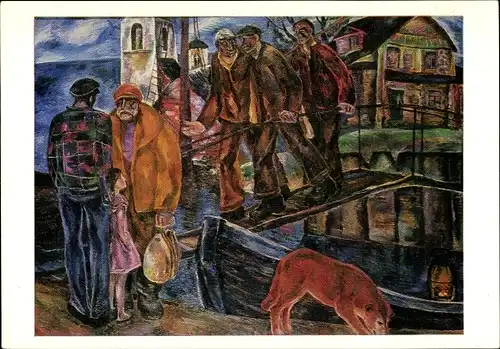 Künstler Ak Arshauni, Ladoga-Fischer, Sozialistischer Realismus, UdSSR