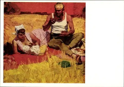 Künstler Ak Kurnakov, Ernte, Sozialistischer Realismus, UdSSR