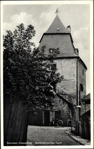Ak Simmern im Hunsrück, Schinderhannes Turm