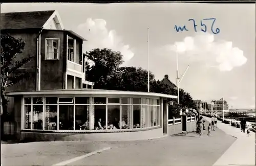 Ak Wyk auf Föhr Nordfriesland, Promenade, Café Fernsicht