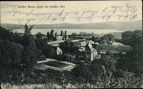 Ak Glees Eifel, Abtei Maria Laach, Laacher See
