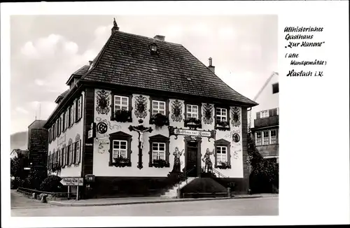 Ak Haslach im Kinzigtal Schwarzwald, Althistorisches Gasthaus Zur Kanone