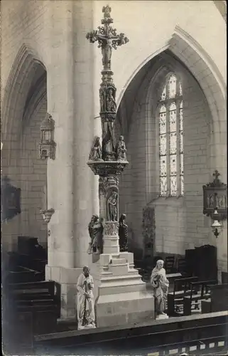 Foto Ak Neuvy Sautour Yonne, Interieur de l'Eglise