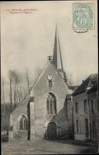 Ak La Ferté Loupière Yonne, Facade de l'Eglise