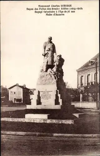 Ak Auxerre Yonne, Monument Charles Surugue