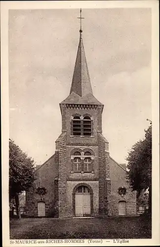 Ak Saint Maurice aux Riches Hommes Yonne, L'Eglise