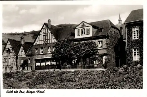 Ak Burgen an der Mosel, Hotel zur Post