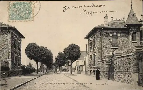 Ak Villejuif Val de Marne, Avenue de l'Asile