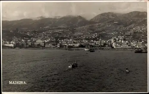 Ak Insel Madeira Portugal, Blick auf die Stadt