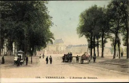 Ak Versailles Yvelines, L'Avenue de Sceaux