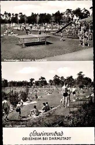 Ak Griesheim bei Darmstadt, Schwimmbad