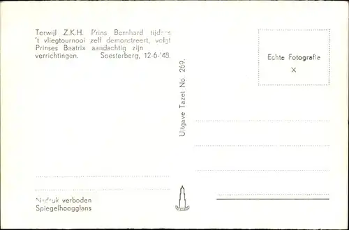 Ak Prinzessin Beatrix der Niederlande, Soesterberg 1948, Portrait