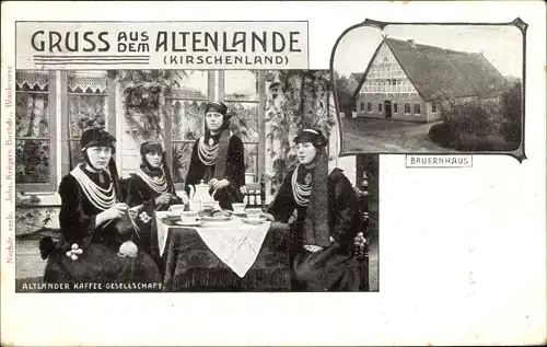 Ak Altes Land Niedersachsen, Altländer Kaffeegesellschaft, Bauernhaus