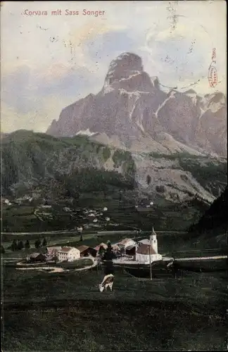 Ak Kolfuschg Colfosco Corvara in Badia Südtirol, Sass Songer