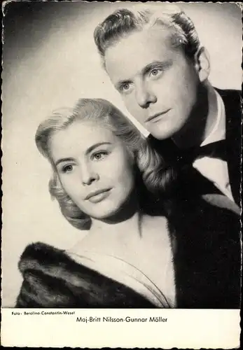 Ak Schauspieler Maj Brit Nilsson und Gunnar Möller, Portrait