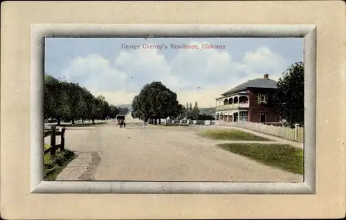 Passepartout Ak Gisborne Neuseeland, George Cherrey's Residence