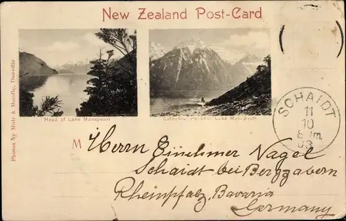Ak Neuseeland, Lake Manapouri, Cathedral Peaks