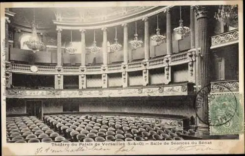 Ak Versailles Yvelines, Theatre du Palais, Salle de Seances du Senat