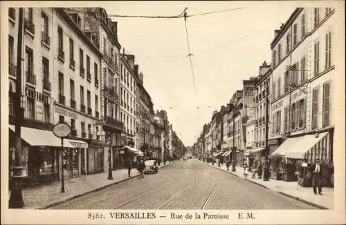 Ak Versailles Yvelines, Rue de la Paroisse