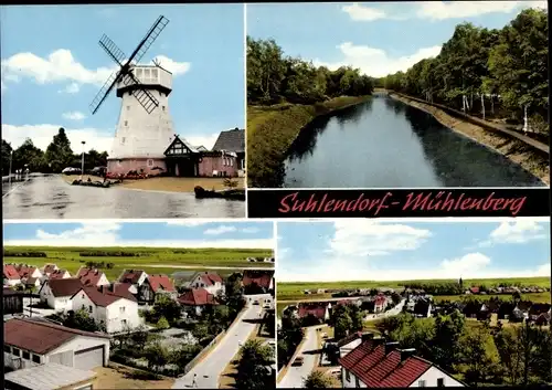 Ak Suhlendorf in der Lüneburger Heide, Mühlenberg, Windmühle, Wohnhäuser