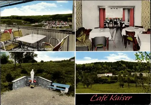 Ak Leiberg Bad Wünnenberg in Nordrhein Westfalen, Cafe Kaiser, Ausblick von der Terrasse, Innenraum