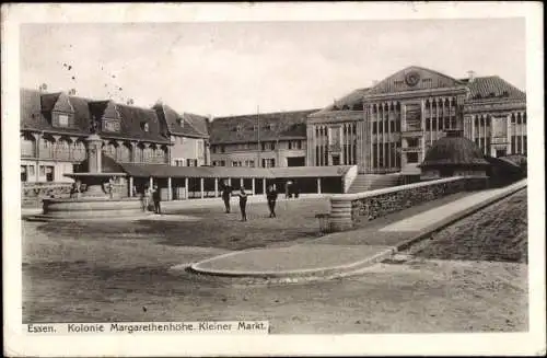 Ak Essen im Ruhrgebiet, Kolonie Margarethenhöhe, Kleiner Markt