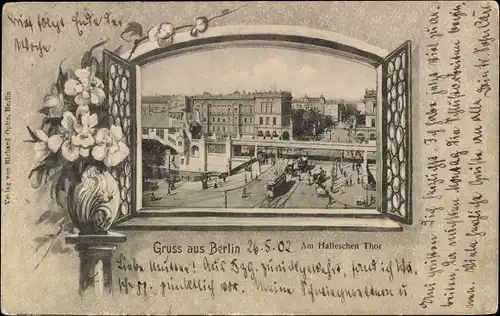 Passepartout Ak Berlin Kreuzberg, Hallesches Tor