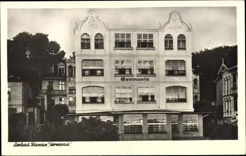 Ak Ostseebad Bansin Heringsdorf auf Usedom, Hotel Germania