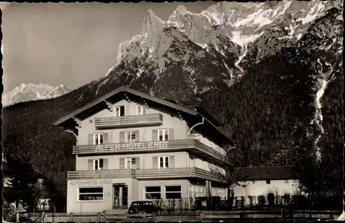 Ak Mittenwald in Oberbayern, Alpenhotel Erdt