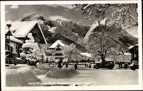 Ak Garmisch Partenkirchen in Oberbayern, Adolf Wagner Platz