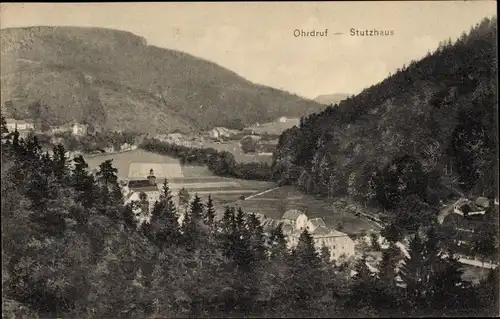 Ak Ohrdruf in Thüringen, Stutzhaus Luisenthal, Panorama