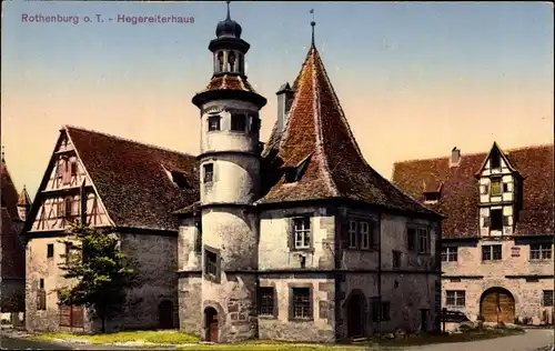 Ak Rothenburg ob der Tauber Mittelfranken, Hegereiterhaus