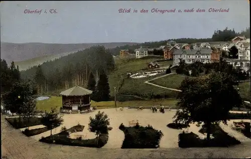 Ak Oberhof im Thüringer Wald, Ohragrund, Oberland, Blick v. Schlosshotel