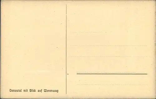 Künstler Ak Beuron Württemberg, Donautal, Werenwag