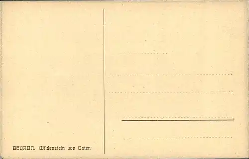 Künstler Ak Beuron Württemberg, Wildenstein v. Osten