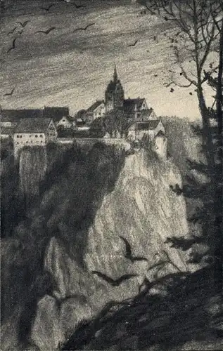 Künstler Ak Beuron Württemberg, Werenwag v. Süden