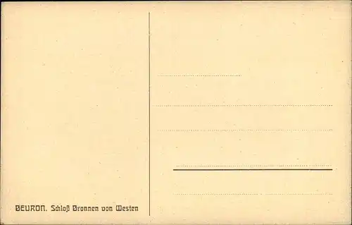 Künstler Ak Beuron Württemberg, Schloss Bronnen von Westen, Berg