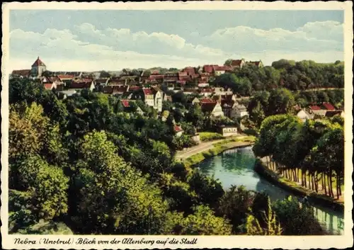 Ak Nebra an der Unstrut, Blick von der Altenburg auf die Stadt